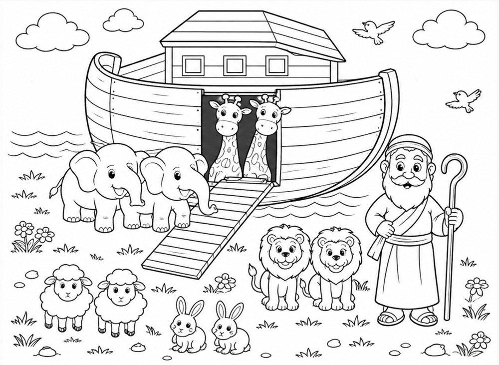 Pagina para colorir Bobbie Goods - Arca de Noe